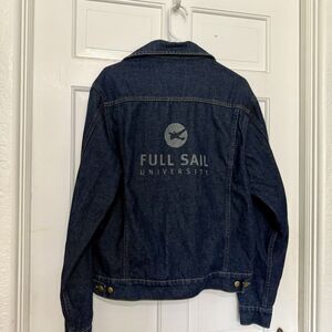RARE Full Sail University Denim Jacket Size M